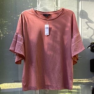NWT! Banana Republic Flow sleeve shirt, size S, mauve/pink